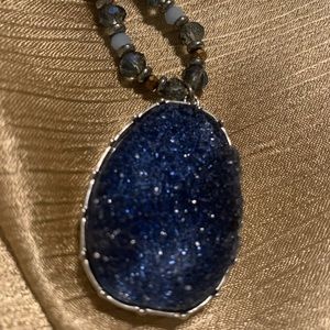 Long and Chunky Beaded/Stone Fashion Necklace